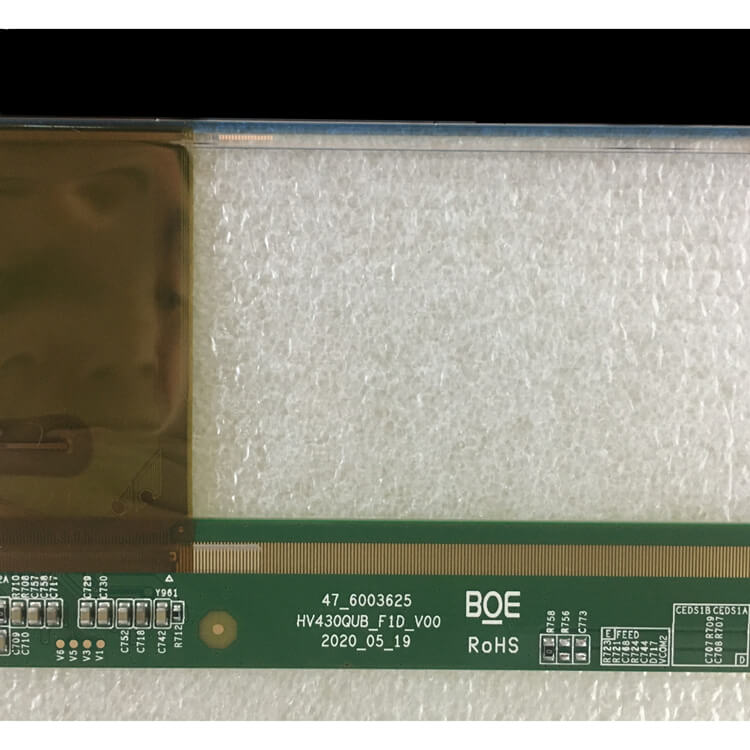 showing LCD TV screen appearance and information