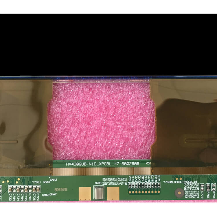 showing LCD TV screen appearance and information