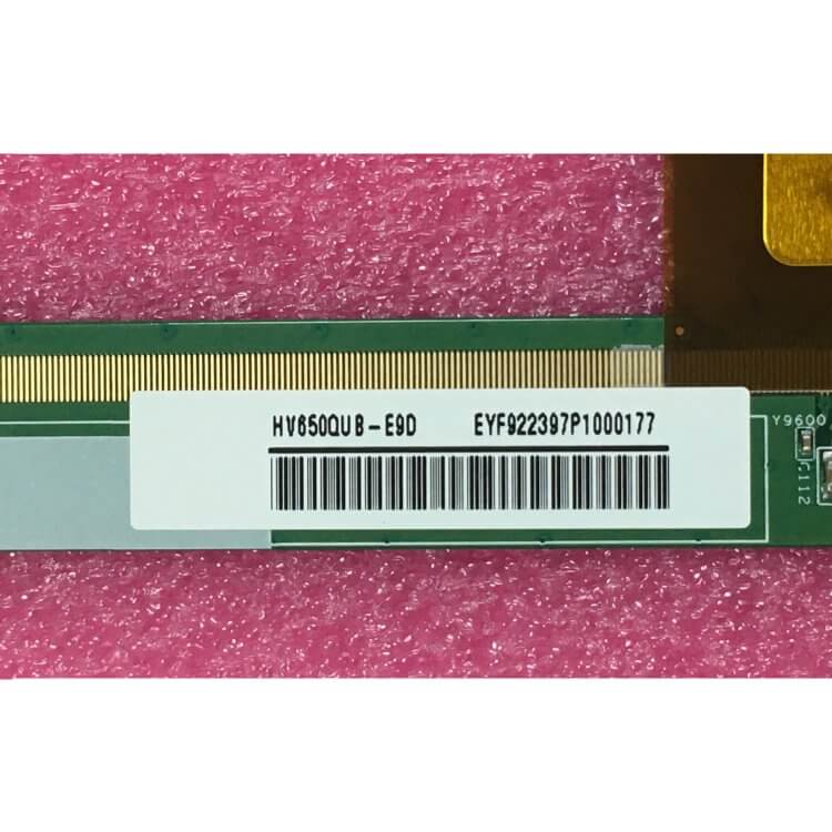 showing LCD TV screen of modle name appearance and information