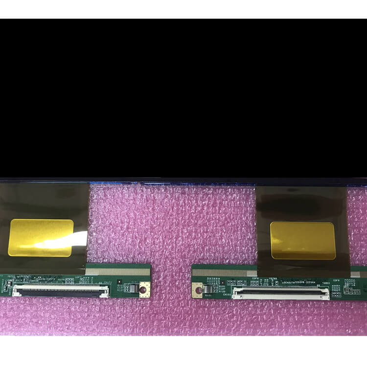 showing LCD TV screen of modle name appearance and information