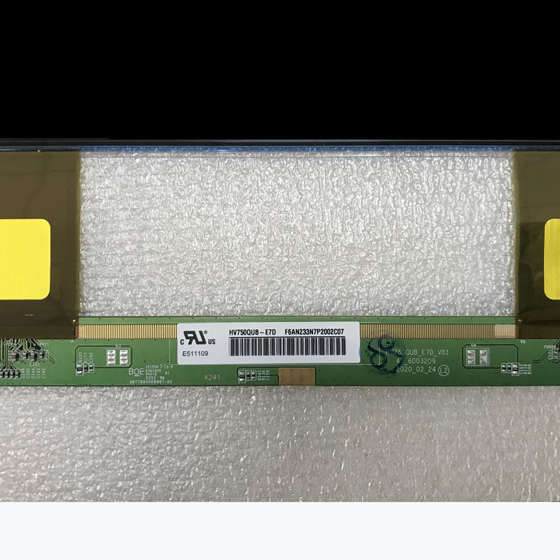 showing LCD TV screen of modle name appearance and information