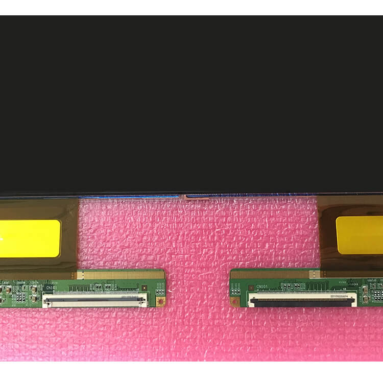 showing LCD TV screen of modle name appearance and information