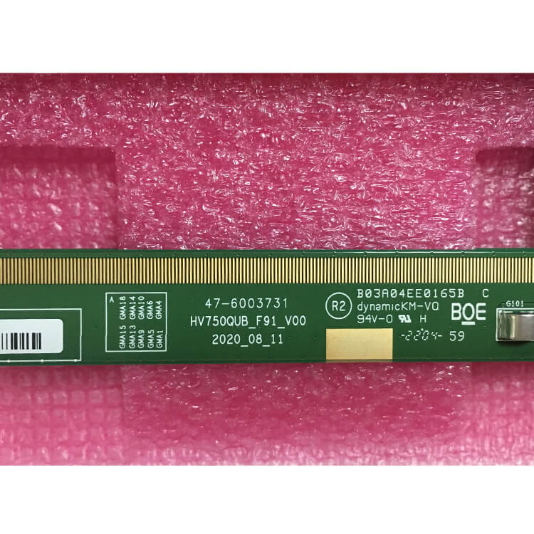 showing LCD TV screen of modle name appearance and information