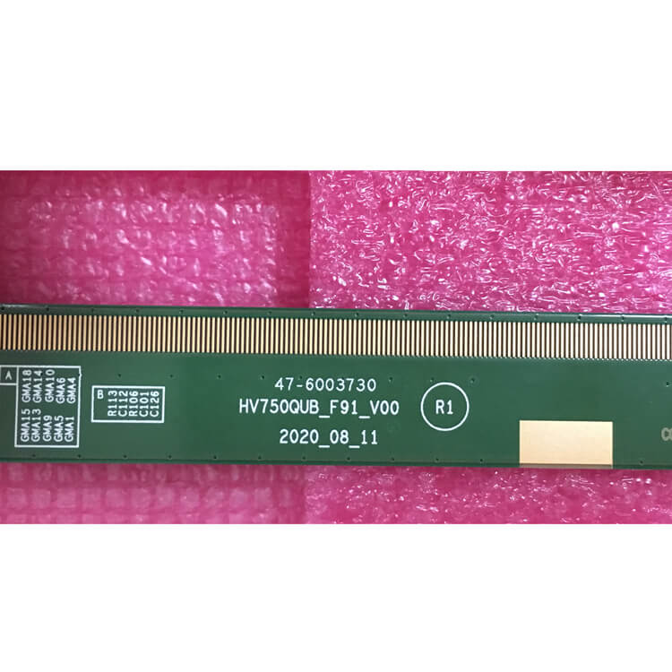 showing LCD TV screen of modle name appearance and information