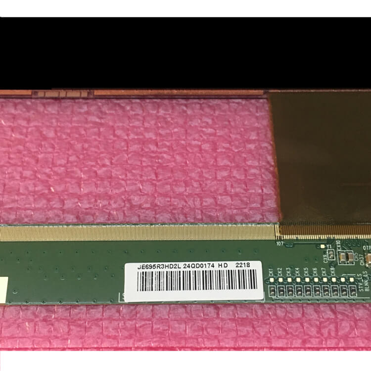 showing LCD TV screen of modle name appearance and information