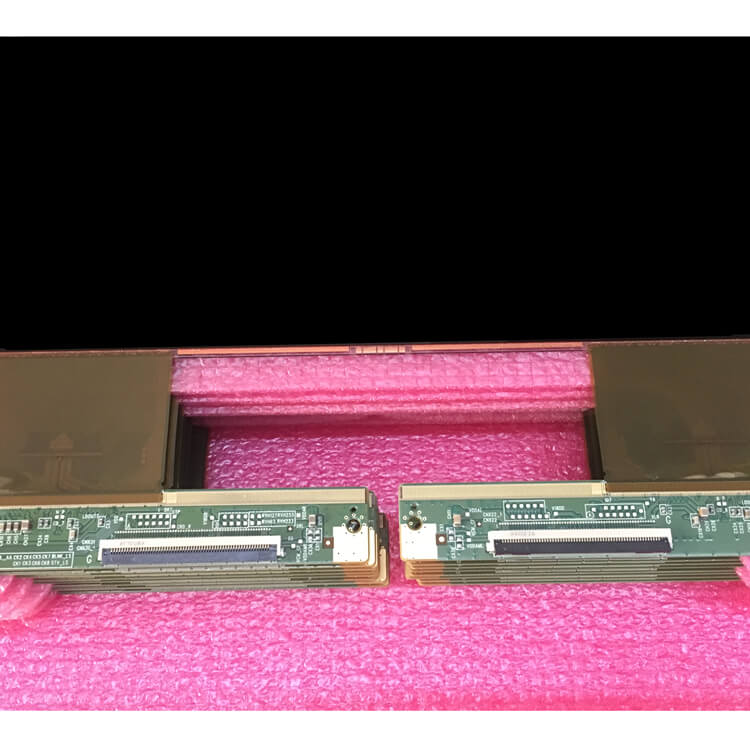 showing LCD TV screen of modle name appearance and information