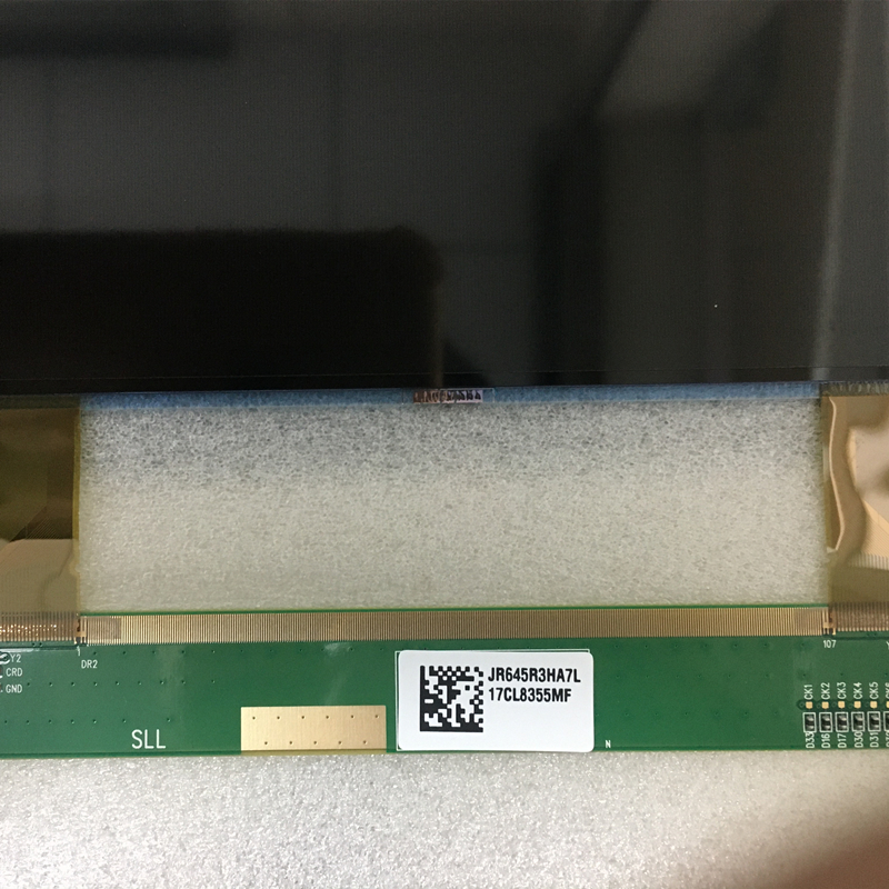 showing LCD TV screen of modle name appearance and information