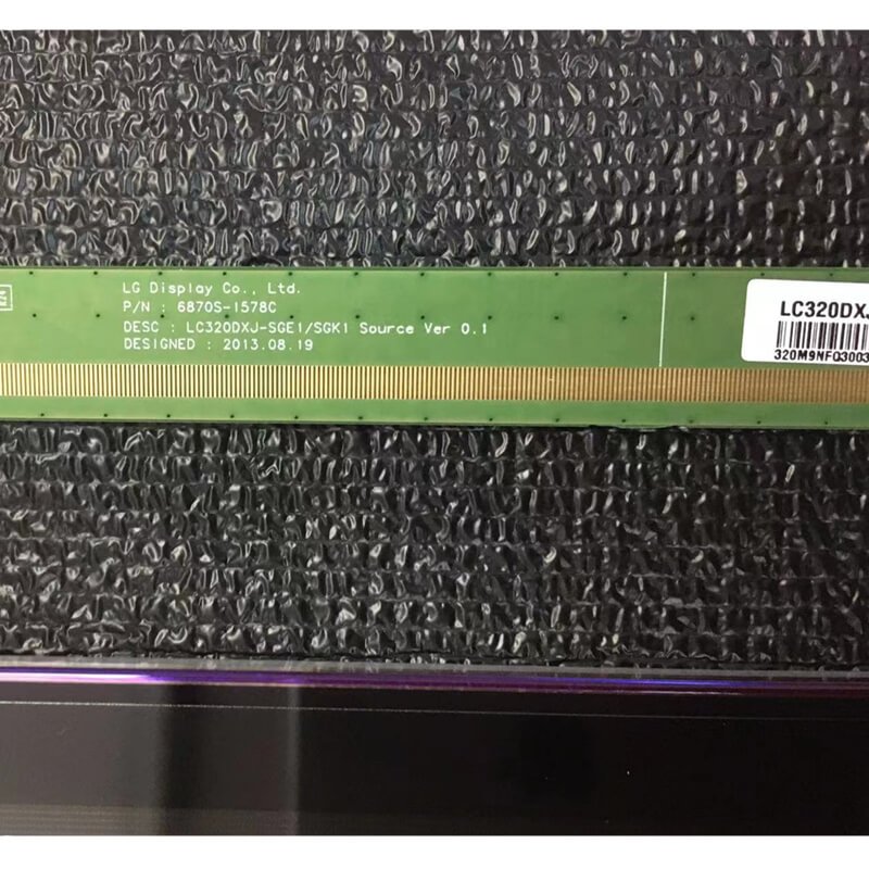 showing LCD display panel tv sccreen appearance and information