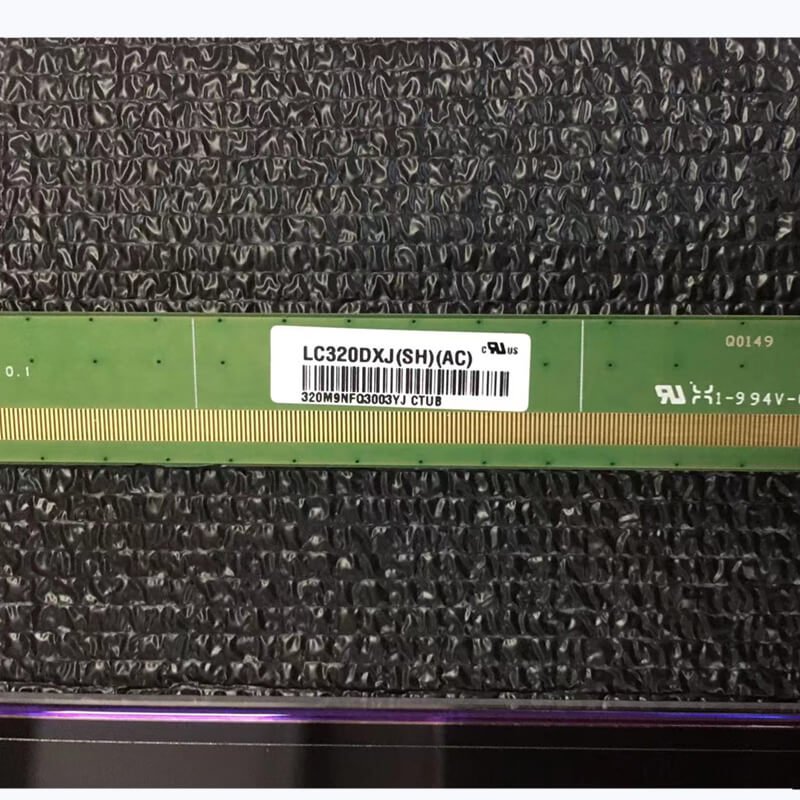 showing LCD display panel tv sccreen appearance and information