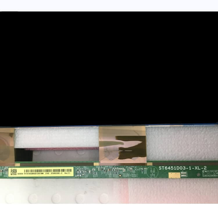 showing LCD TV screen of modle name appearance and information