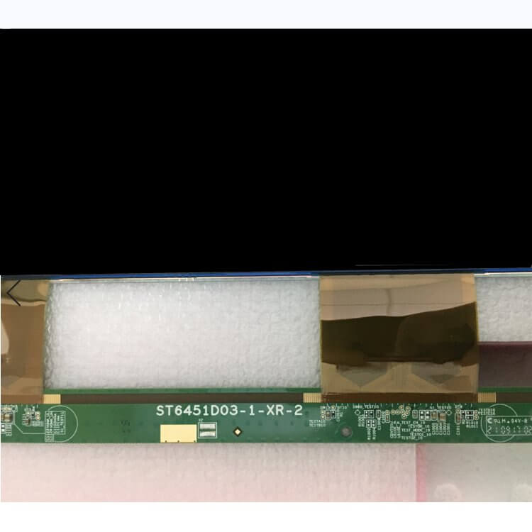 showing LCD TV screen of modle name appearance and information