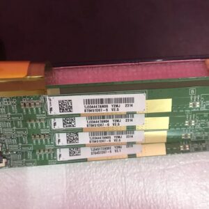 showing LCD TV screen of modle name appearance and information