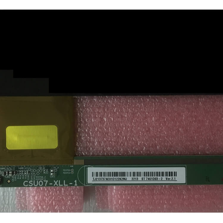 showing LCD TV screen of modle name appearance and information