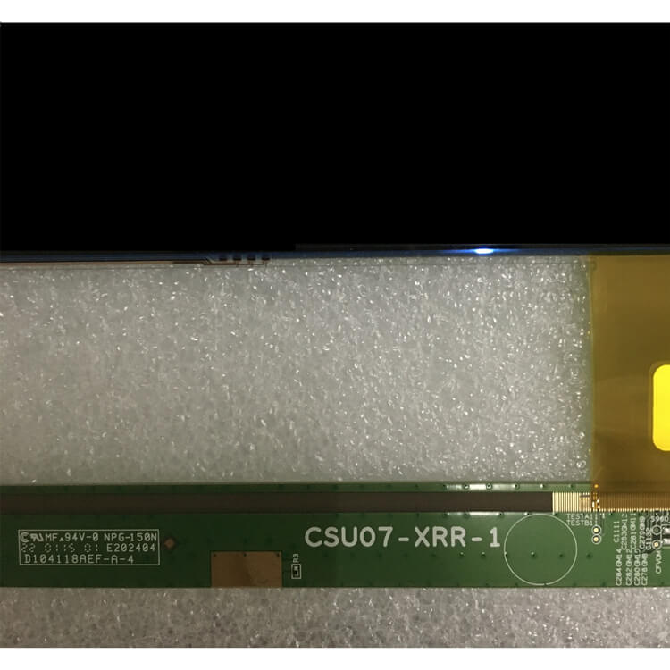 showing LCD TV screen of modle name appearance and information