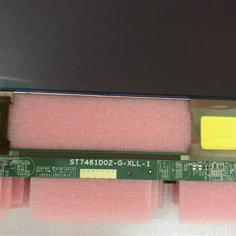 showing LCD TV screen of modle name appearance and information