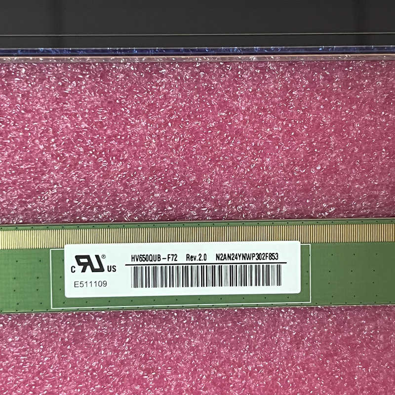 showing LCD TV screen of modle name appearance and information