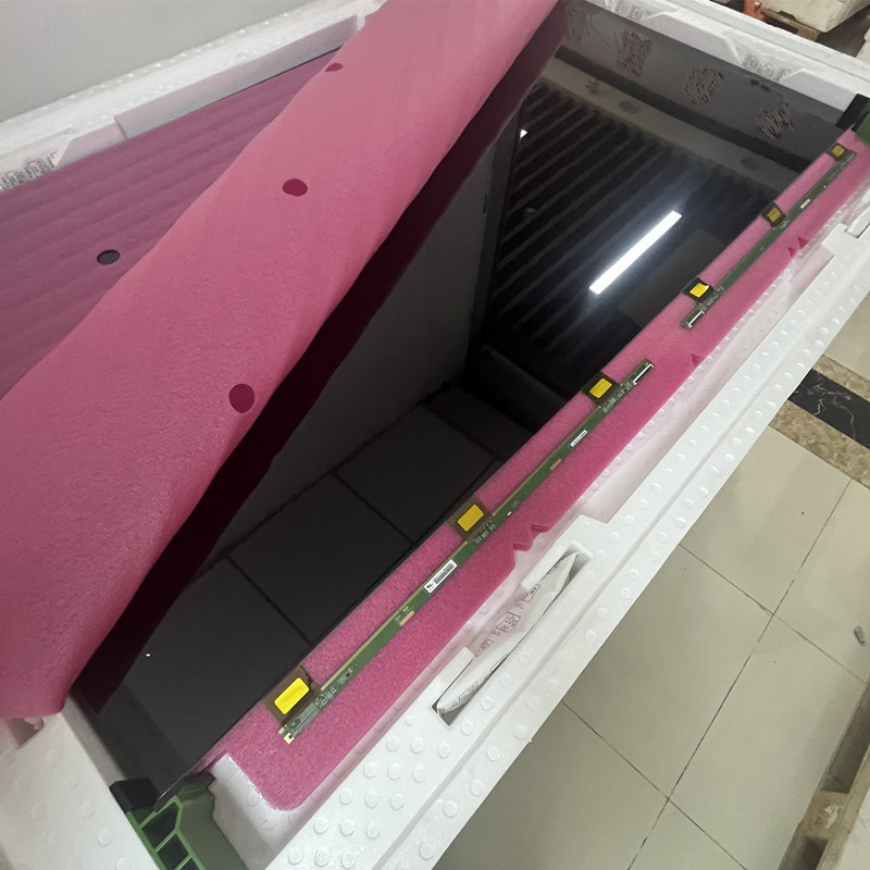 showing LCD TV screen of modle name appearance and information