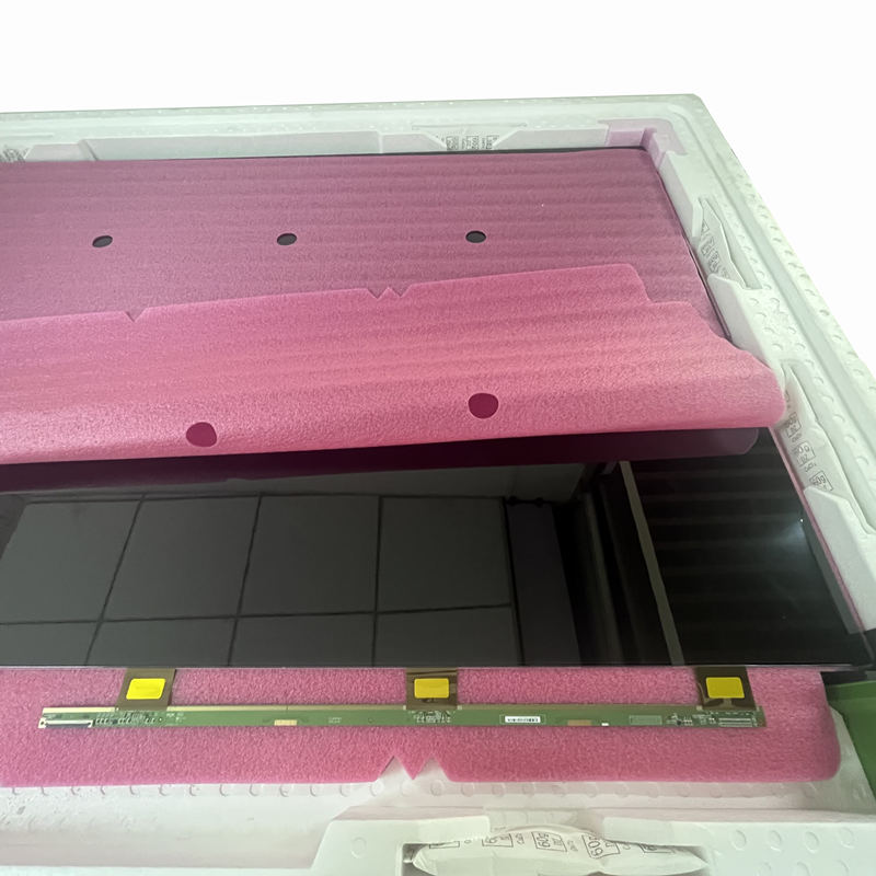 showing LCD TV screen of modle name appearance and information