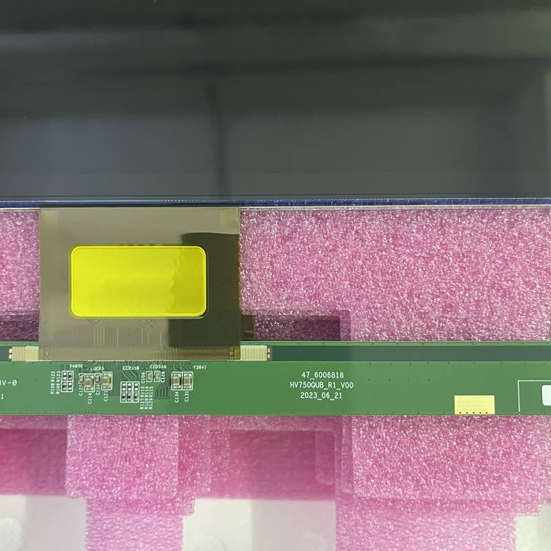 showing LCD TV screen of modle name appearance and information