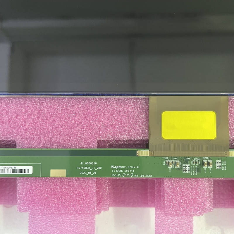 showing LCD TV screen of modle name appearance and information