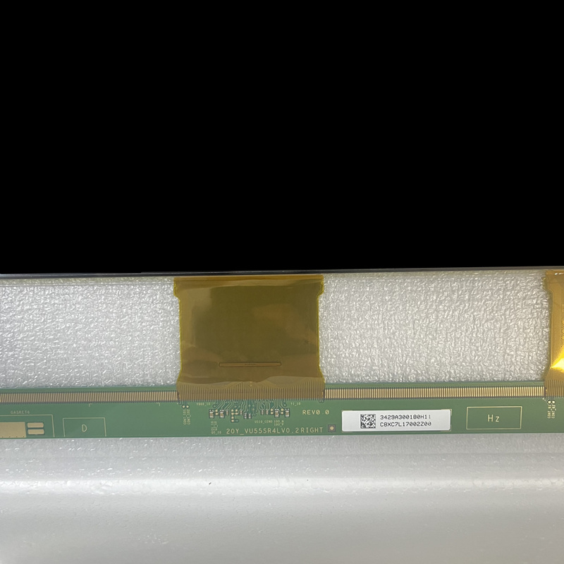 showing LCD TV screen of modle name appearance and information