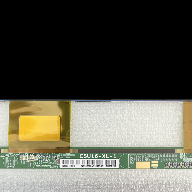 showing LCD TV screen of modle name appearance and information