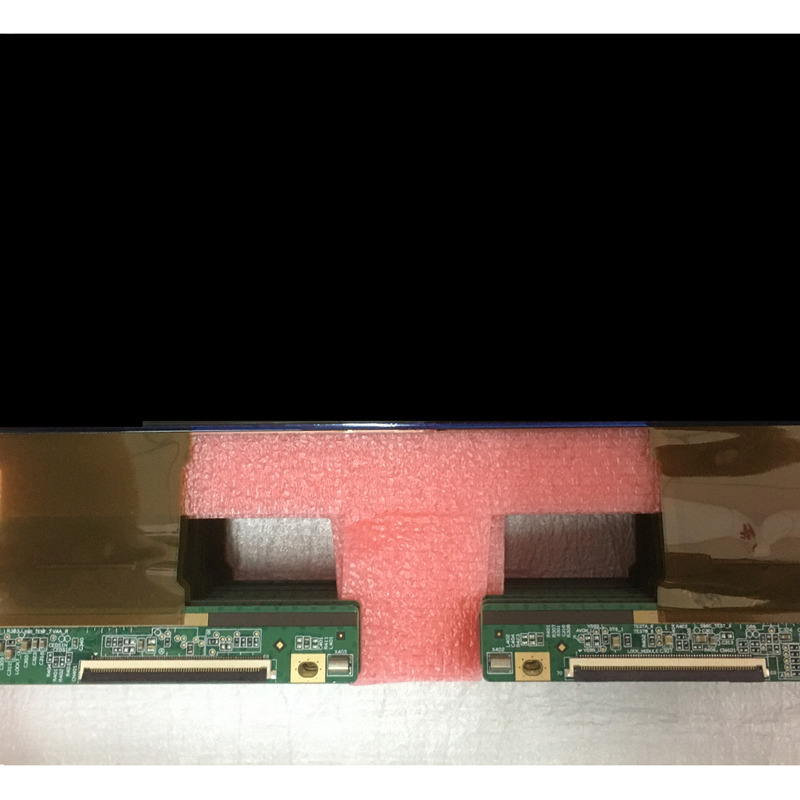 showing LCD TV screen of modle name appearance and information