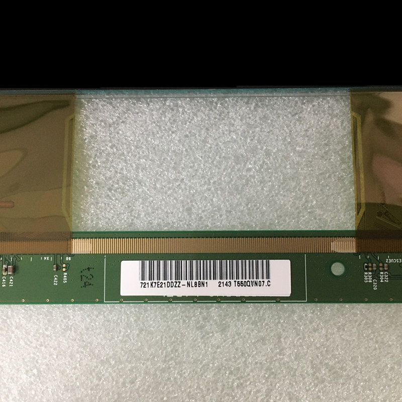 showing LCD TV screen of modle name appearance and information