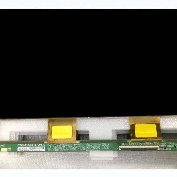 showing LCD TV screen of modle name appearance and information