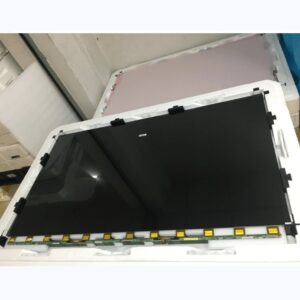 showing LCD TV screen of modle name appearance and information